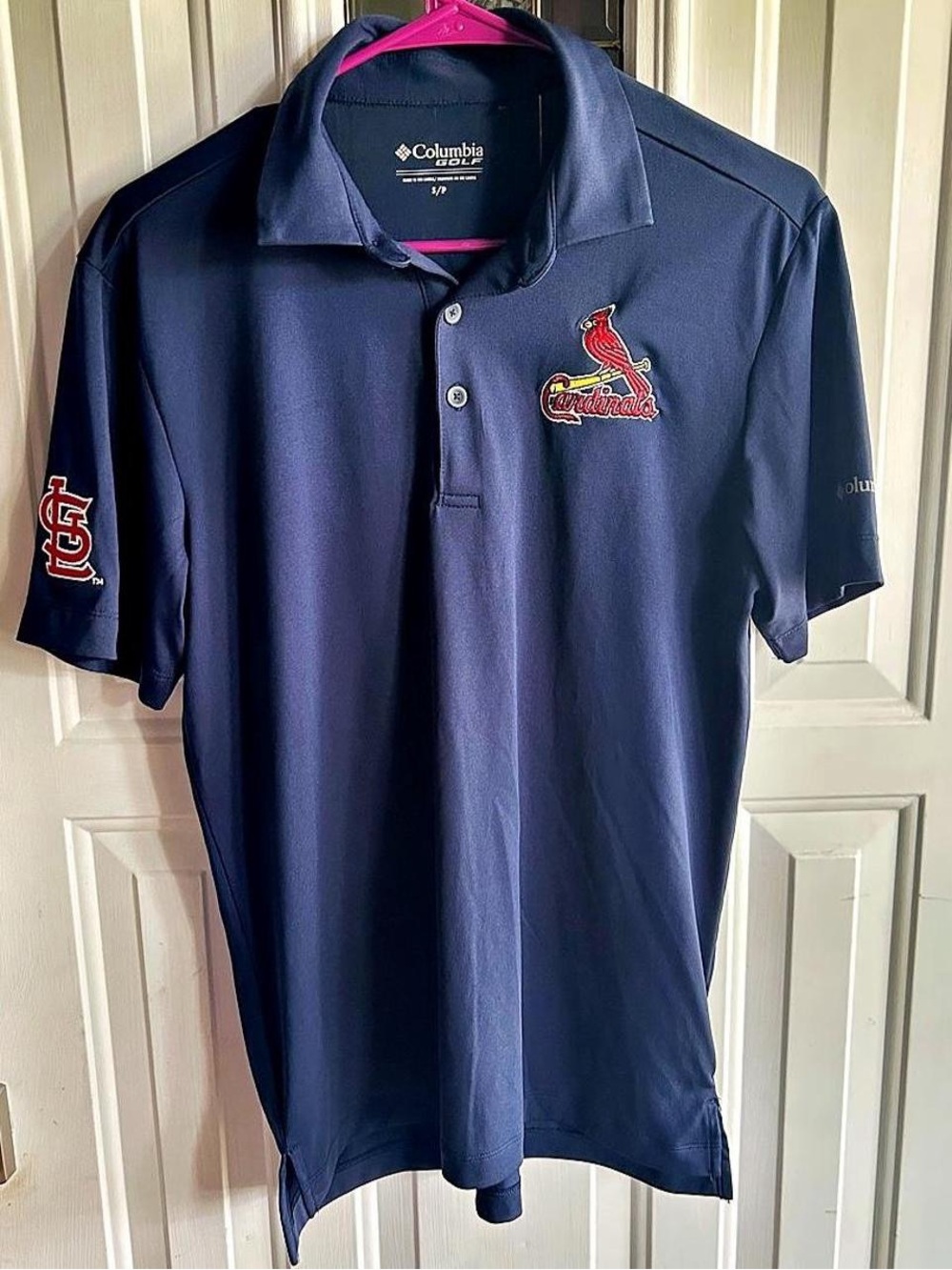 Columbia Navy Blue St. Louis Cardinals Polo Shirt